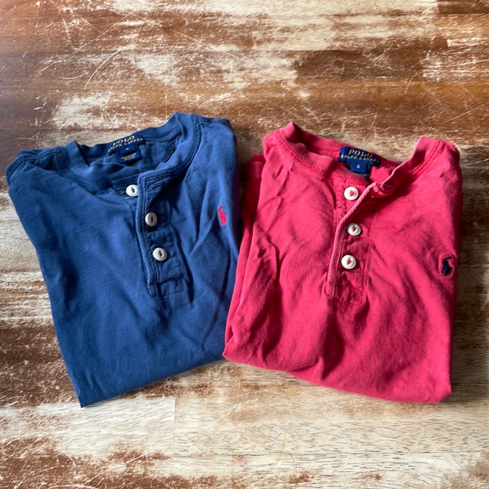 2 Henley style Ralph Lauren polos